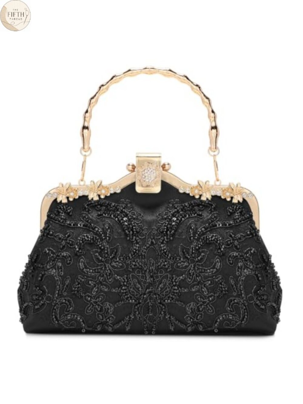 1920s Vintage Beaded Sequin Evening Clutch for Women Formal Bridal Wedding